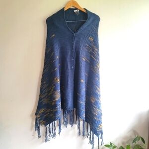 Lularoe, Mimi Shawl, Blue and Marigold, One Size